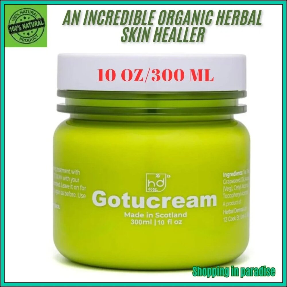 Gotucream 10 oz/300 ml~ Organic Healing Cream ~ New Made in Scotland. Gotu Cream